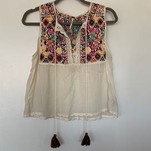 Free People Embroidered Tank